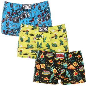 3PACK pánské boxerky Styx art klasická guma vícebarevné (3Q13188) XL