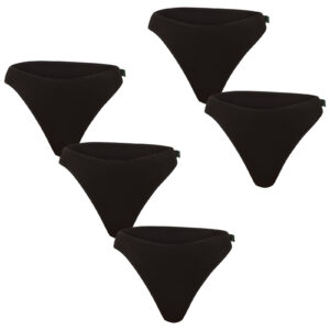 5PACK dámská tanga Gaubert černá (GBTW-907) L/XL
