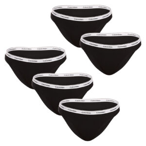 5PACK dámské kalhotky Calvin Klein černé (QD5208E-UB1) XL