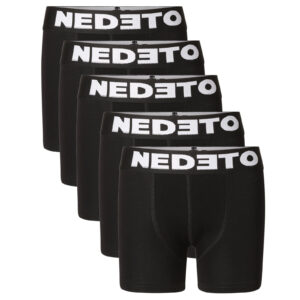 5PACK dětské boxerky Nedeto černé (5NBDC1) 4-5 let