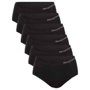 6PACK dámské kalhotky Gianvaglia bezešvé černé (3008) XL/3XL
