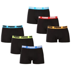 6PACK pánské boxerky Puma černé  (701227792 004) M