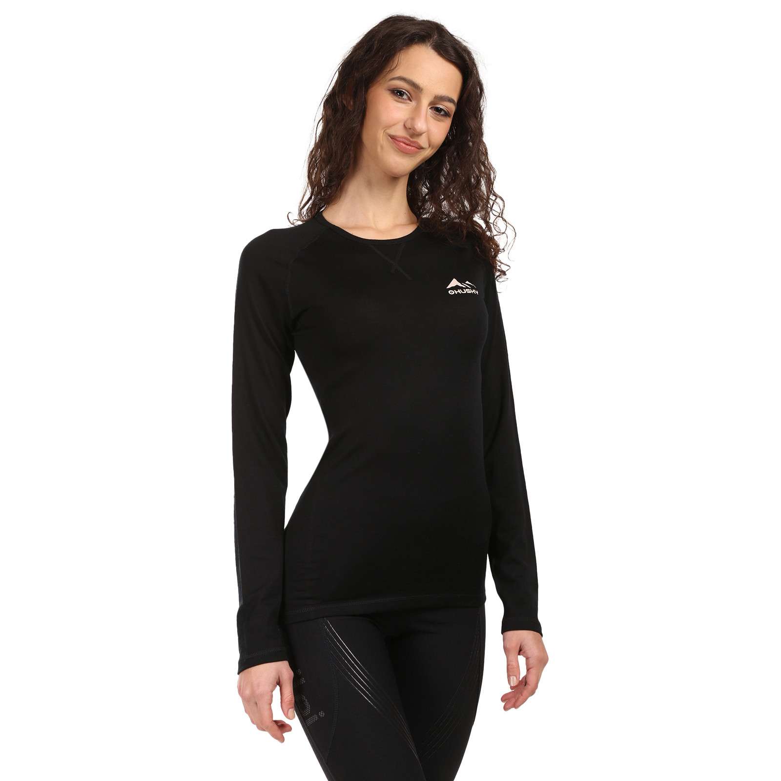 Dámské termo tričko HUSKY MEROW merino černé (HT0-0828) S - Obrázek 2