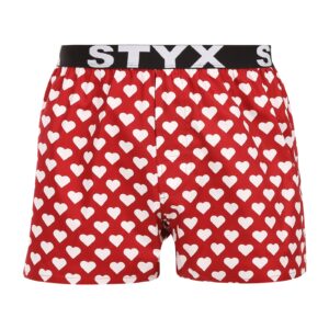 Pánské trenky Styx art sportovní guma srdíčka (B1951) XL
