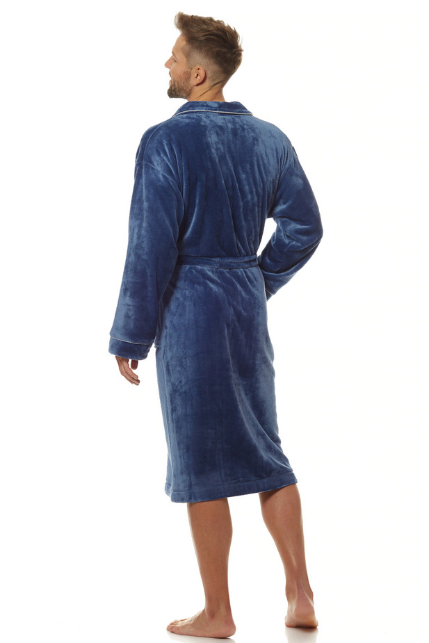 Pánský župan L&L Luca modrý (2111) XXL - Obrázek 2