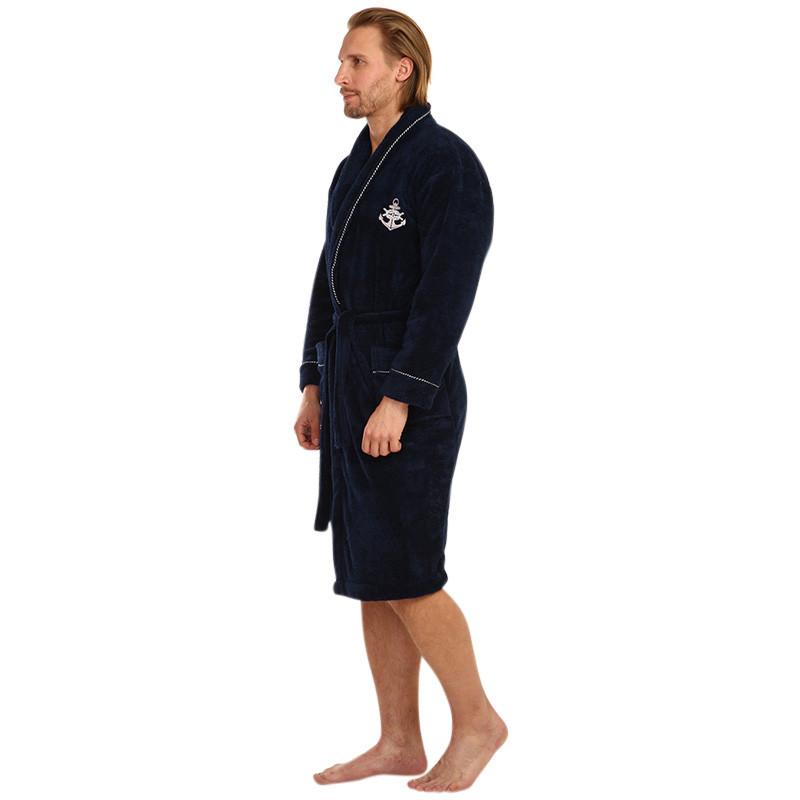 Pánský župan L&L tmavě modrý (2114) XL - Obrázek 2