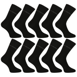 10PACK ponožky Pietro Filipi vysoké bambusové černé (10PBV001) M