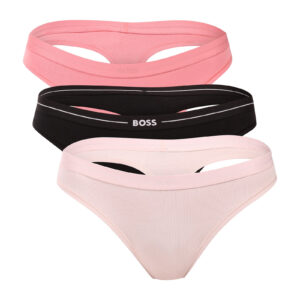 3PACK dámská tanga BOSS vícebarevné (50510030 968) 3XL