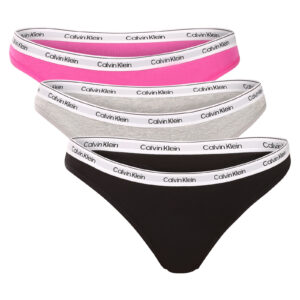 3PACK dámská tanga Calvin Klein vícebarevná (QD5209-FQN) XS