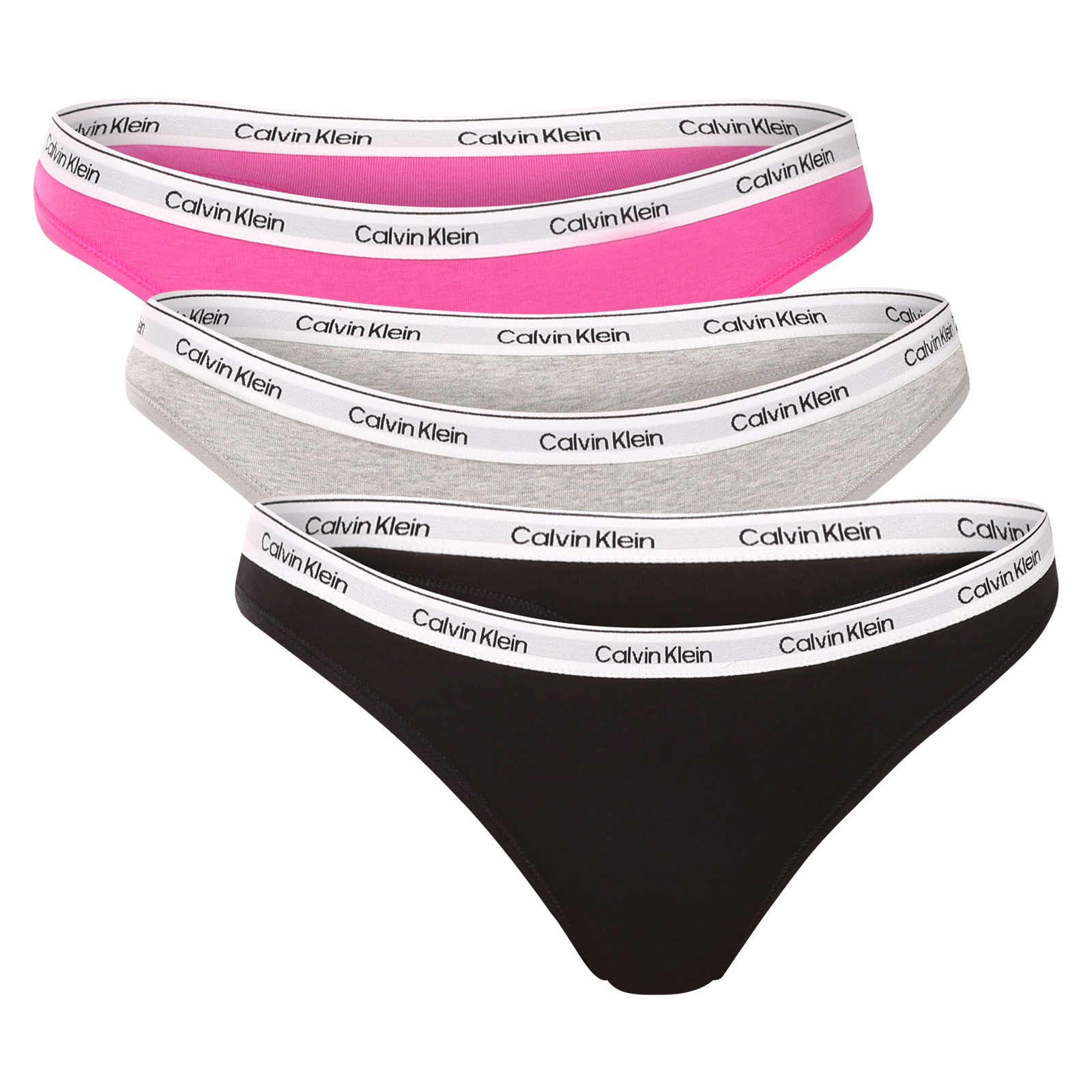 3PACK dámská tanga Calvin Klein vícebarevná (QD5209-FQN) XS