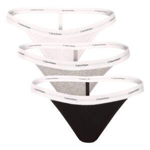 3PACK dámská tanga Calvin Klein vícebarevná (QD5308-6H3) XXL