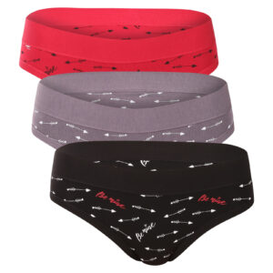 3PACK dámské kalhotky Andrie Valentýn vícebarevné (PS 1098) M