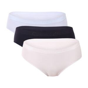 3PACK dámské kalhotky Calvin Klein bezešvé vícebarevné (QD5212-FBI) M