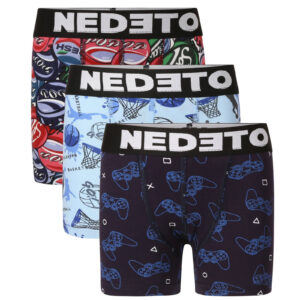 3PACK dětské boxerky Nedeto vícebarevné (3NBDV6) 4-5 let