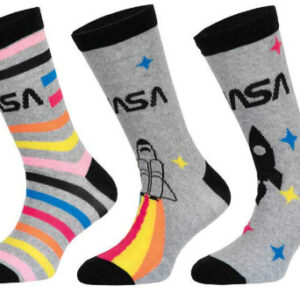 3PACK dětské ponožky NASA vícebarevné (39270/grey) 23/26
