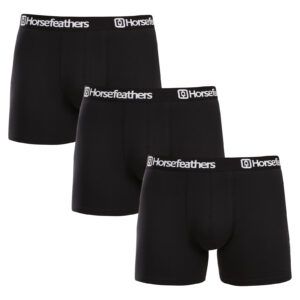 3PACK pánské boxerky Horsefeathers černé (AM067A) M