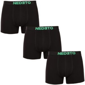 3PACK pánské boxerky Nedeto černé (3NBC9) XXL