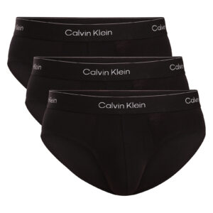 3PACK pánské slipy Calvin Klein černé (NB4388-TM6) S