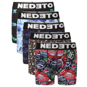 5PACK dětské boxerky Nedeto vícebarevné (5NBDV4) 4-5 let