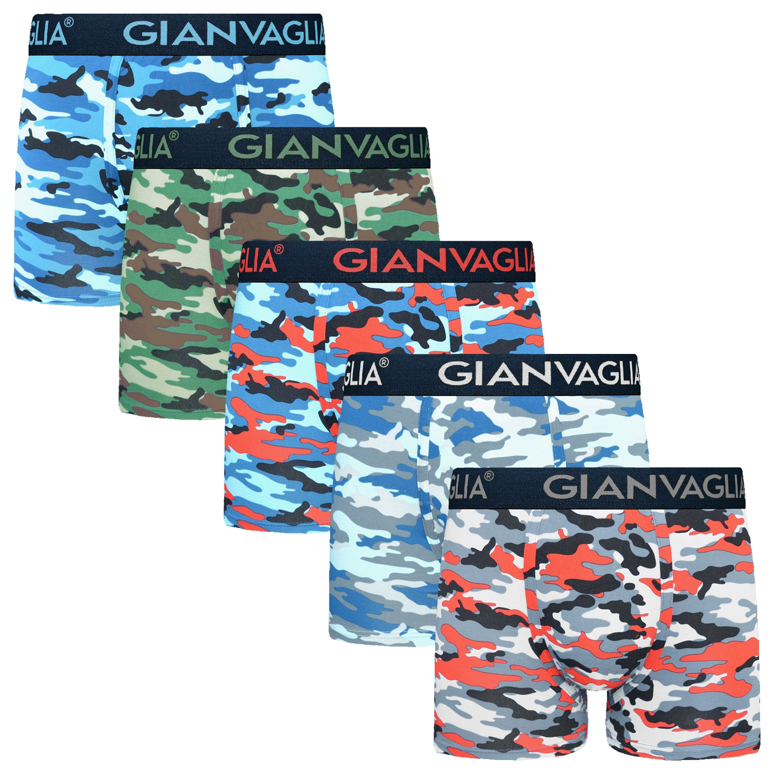5PACK pánské boxerky Gianvaglia vícebarevné (GVG-5077) M
