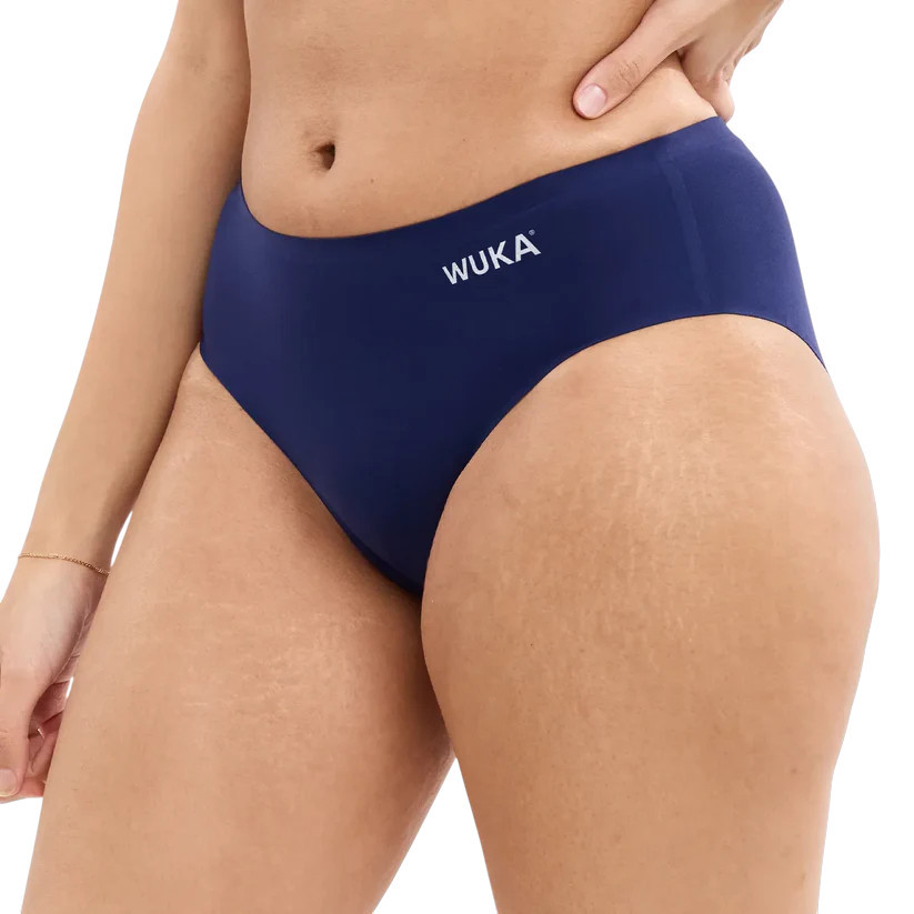 Dívčí menstruační kalhotky Wuka Stretch Seamless Super Heavy bezešvé modré (WSSSH)