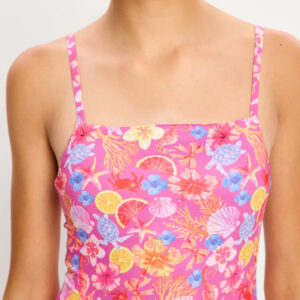 Dívčí menstruační plavky Modibodi Marine Dream Teen Swimwear One Piece Light Tropicana Crush jednodílné (DMPMMDTSOPLTCJ) 10-12 let