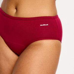 Menstruační kalhotky Modibodi Basic Mid-Rise Brief Moderate Beet Red (MKMBMRBMBR) 4XL