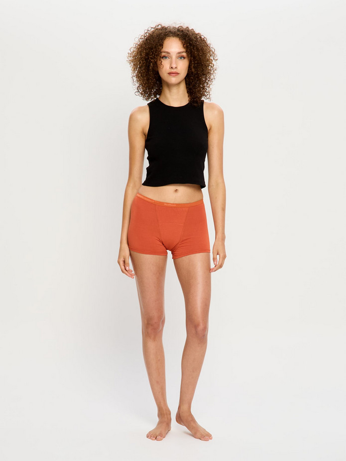 Menstruační kalhotky Modibodi Classic Boyshort Super Burnt Brick (MKMCBSBB) XS