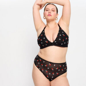 Menstruační kalhotky Modibodi Intimates V Day Hi Waist Brief Moderate-Heavy Black Rose (MKMIVDHWBMHBR) XXL