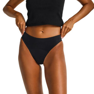 Menstruační kalhotky Modibodi Seamfree Hi Waist Cheeky Moderate Black (MKMSHWCMB) XXL
