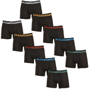 10PACK pánské boxerky Gianvaglia černé (GVG-5008-10) L