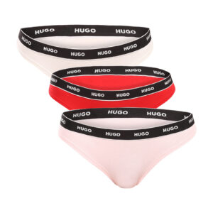 3PACK dámská tanga HUGO vícebarevná (50545680 965) S