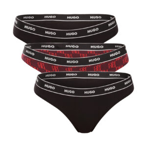3PACK dámská tanga HUGO vícebarevná (50545703 641) 3XL
