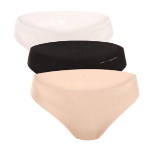 3PACK dámské kalhotky brazilky Tommy Hilfiger bezešvé vícebarevné (UW0UW06341 0RS) M