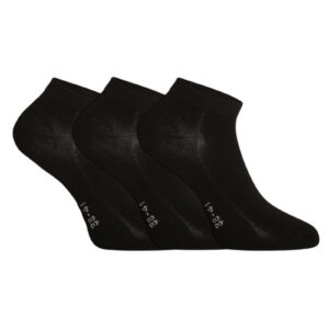 3PACK ponožky Gino bambusové černé (82005) S