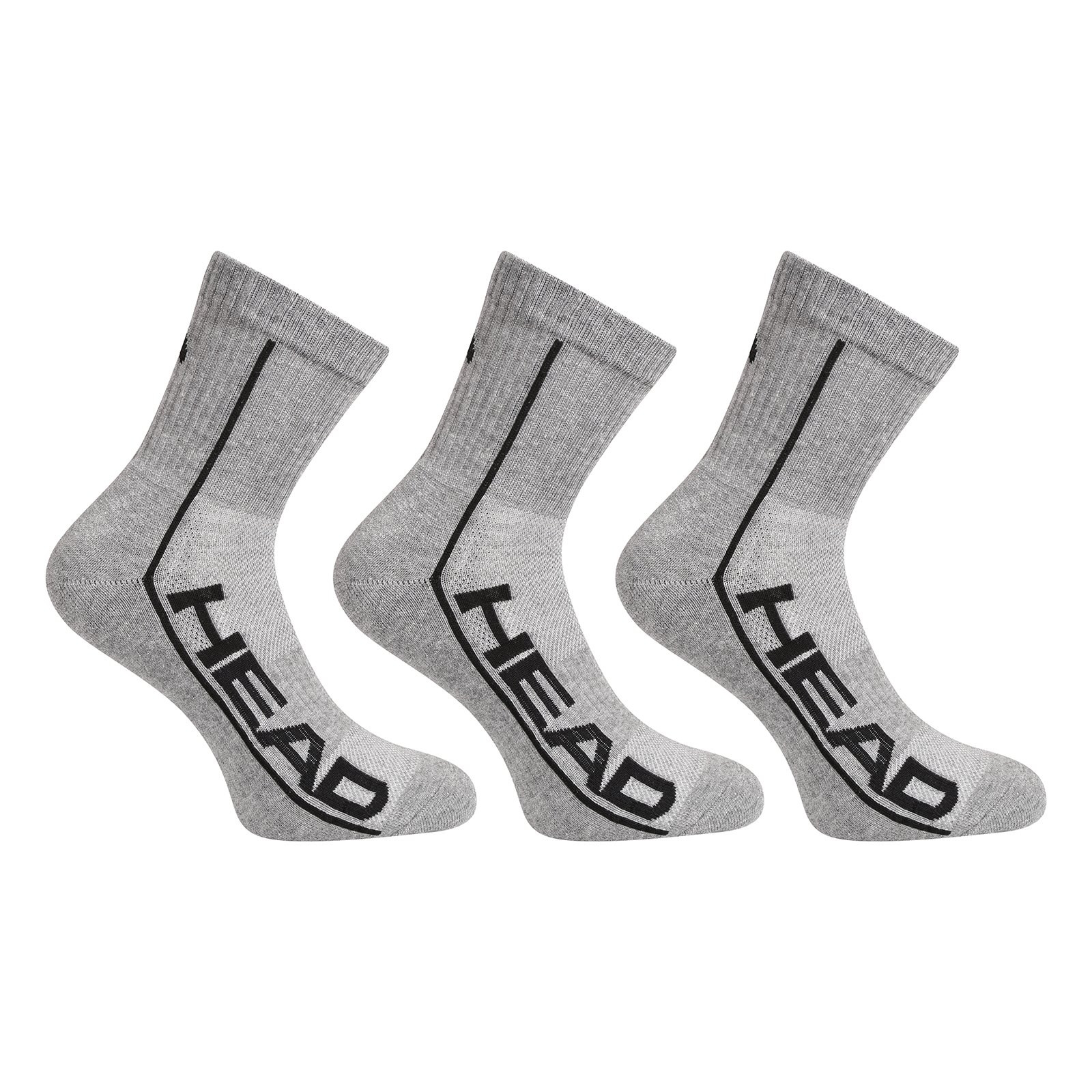 3PACK ponožky HEAD šedé (791010001 011) L