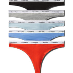 5PACK dámská tanga Calvin Klein vícebarevné (QD5221E-W9V) L