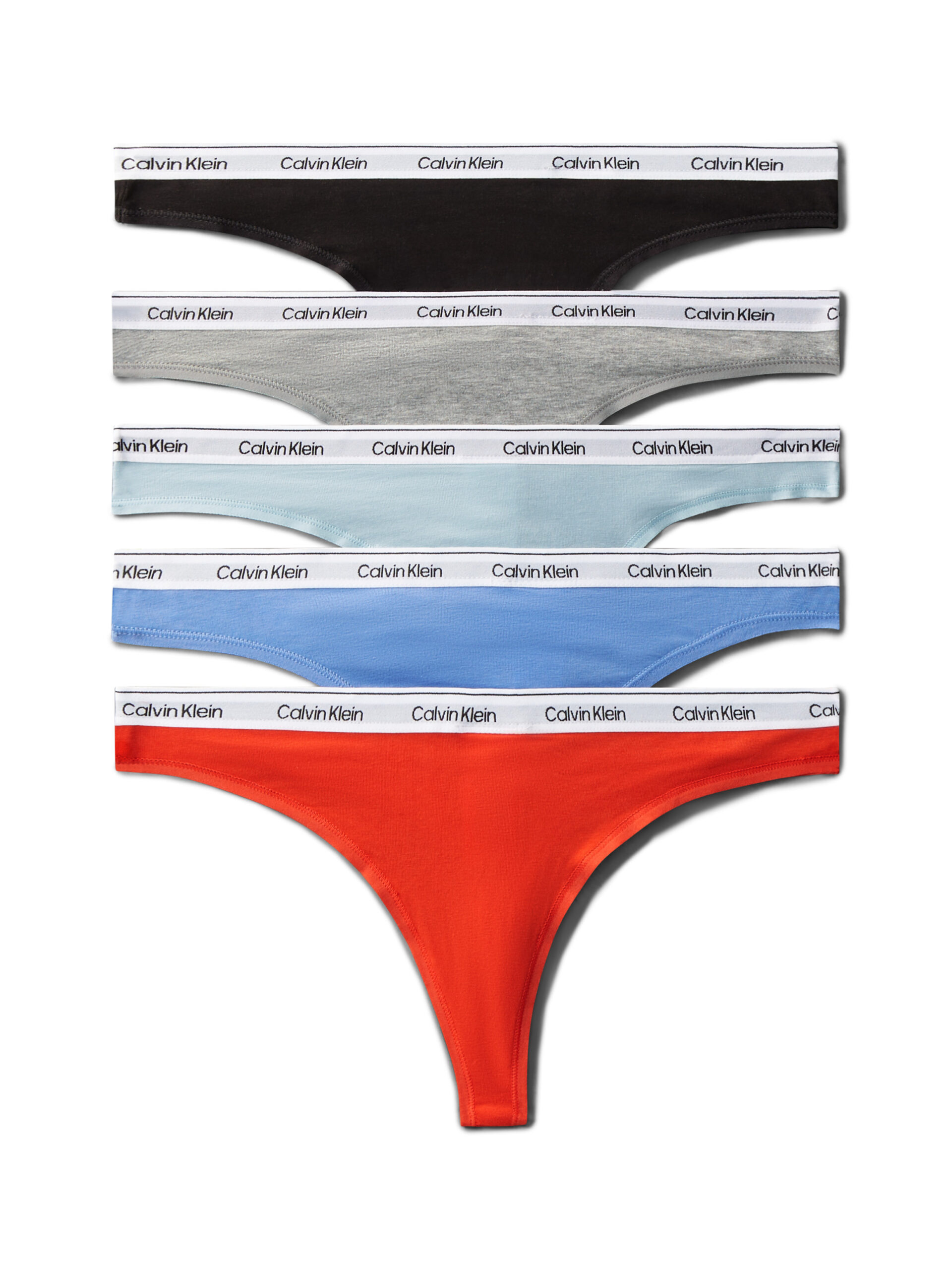 5PACK dámská tanga Calvin Klein vícebarevné (QD5221E-W9V) L