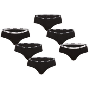 6PACK dámské kalhotky Puma černé (701218976 001)