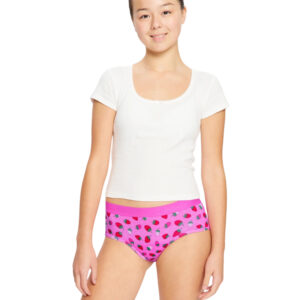 Dívčí menstruační kalhotky Modibodi Teen Hipster Boyleg Moderate Strawberry Sorbet Pink (DMKMTHBMSSP) 12-14 let