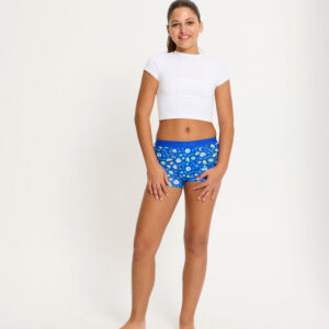 Dívčí menstruační kalhotky Modibodi Teen Hipster Boyshort Super Boho Botanical Blue (DMKMTHBSBBB) 12-14 let