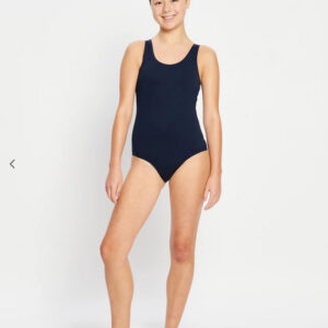 Dívčí menstruační plavky Modibodi Performance Racerback One Piece Super Navy Blue jednodílné (DMPMPROPSNB) 10-12 let