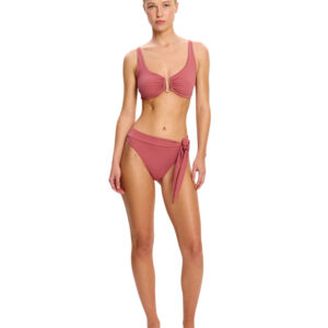 Menstruační plavky Modibodi Molokai Hi-Waist Tie Bottom High Absorbency Mauve spodní díl (MPMMHWTBHAM)