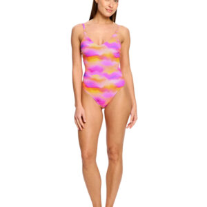 Menstruační plavky Modibodi Sunset V Neck One Piece Light Hazy Pink (MPMSVNOPLHP) XXL