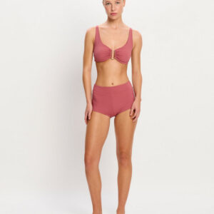 Plavky Modibodi Molokai Plunge Tie Back Top Mauve horní díl (PMMPTBTM) XS