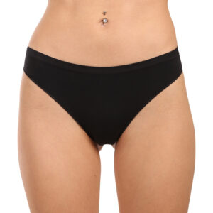 Poškozený obal - Dámské kalhotky brazilky Moravec bezešvé černé (Brasil) S/M