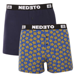 2PACK pánské trenky Nedeto vícebarevné (2NGV01) 3XL