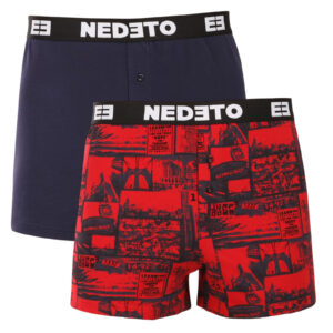 2PACK pánské trenky Nedeto vícebarevné (2NGV04) 3XL