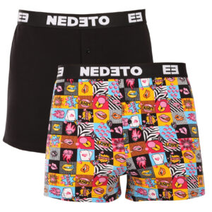 2PACK pánské trenky Nedeto vícebarevné (2NGV05) 3XL
