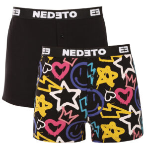 2PACK pánské trenky Nedeto vícebarevné (2NGV06) 3XL